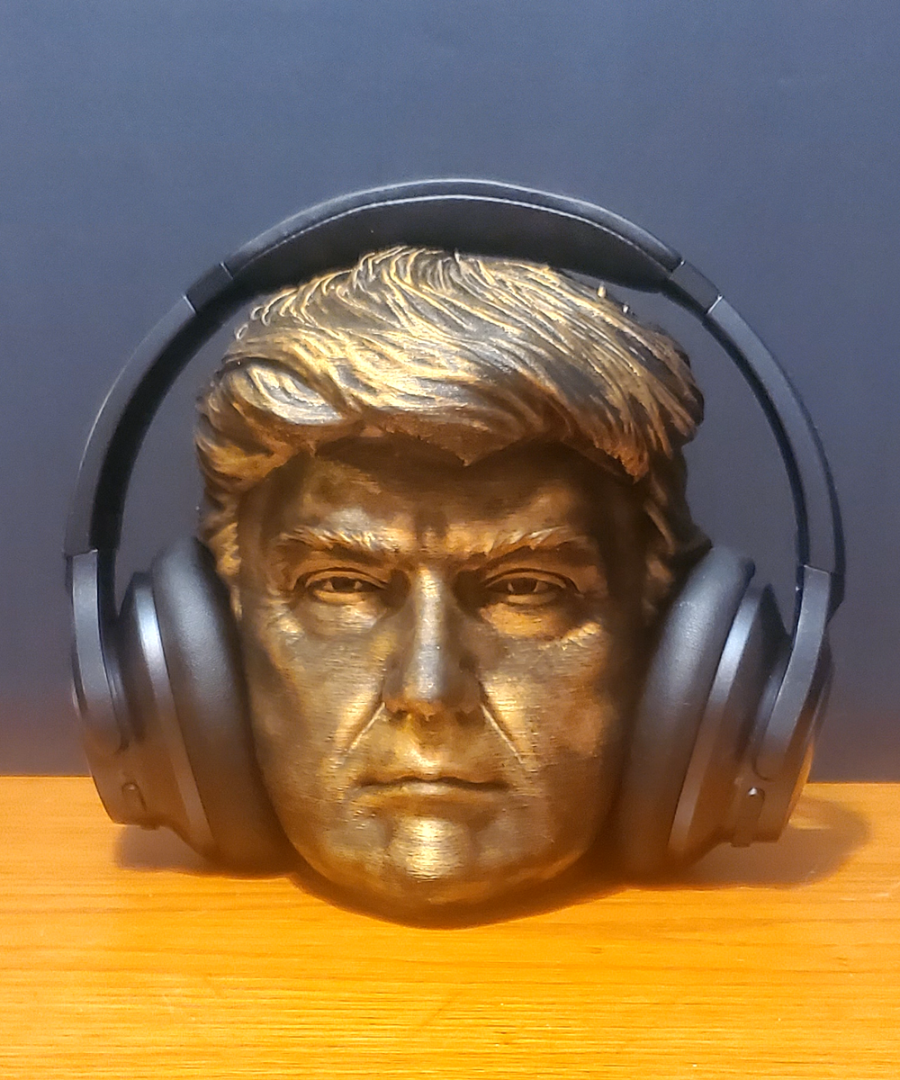 Donald Trump Gold Headphone Stand