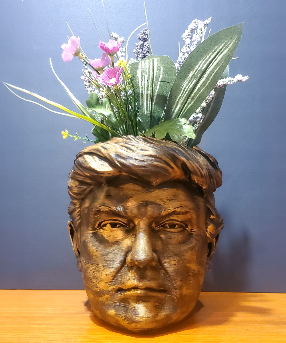 Donald Trump Gold Head Planters