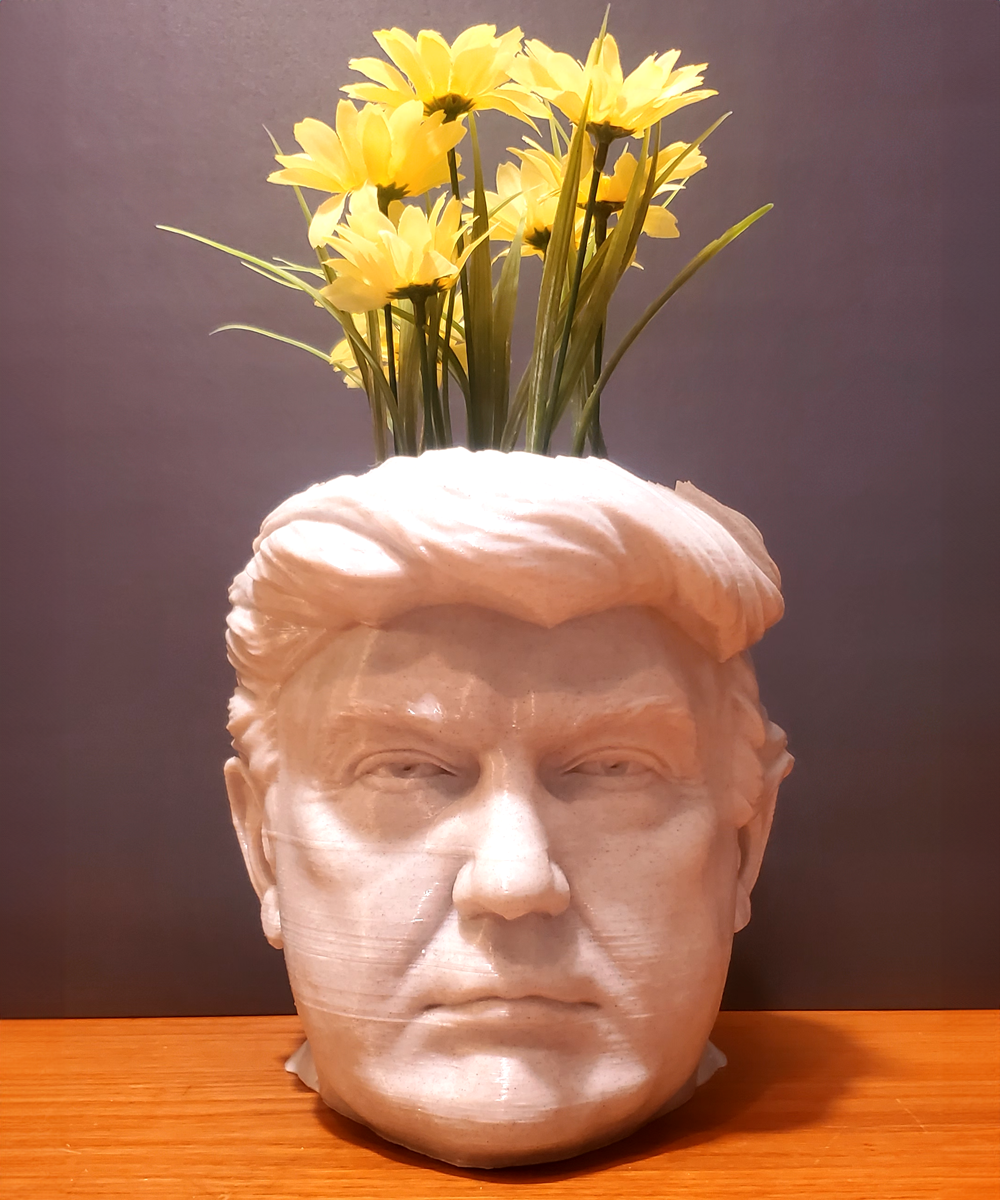 Donald Trump Marble Head Planters